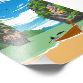 Thailand Vintage Minimal Retro Traevl Poster (Ecke)