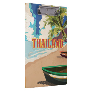 Thailand Vintage Reiseplakat Klemmbrett