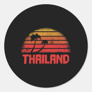 Thailand Vintage Retro 70er Jahre Throwback Runder Aufkleber