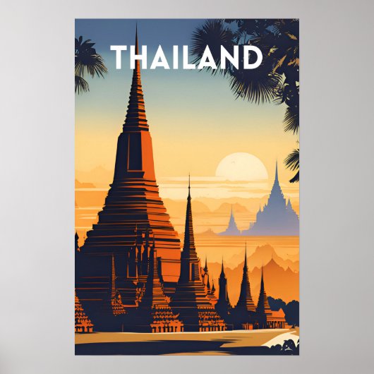 Thailand Vintage Travel Poster (Vorne)
