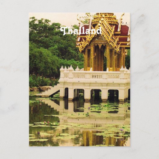 Thailand Water Garden Postkarte (Vorderseite)