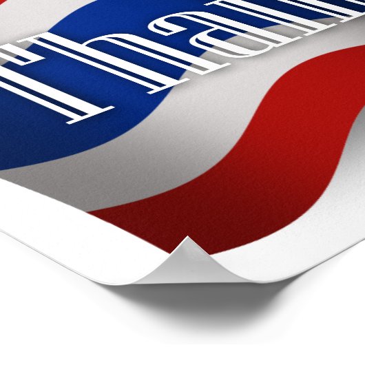 Thailand Waving Flag Poster (Ecke)