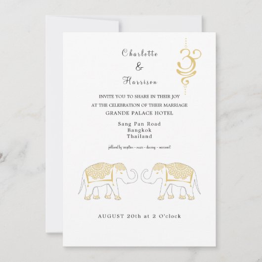 Thailand Wedding Destination Einladung (Vorderseite)