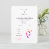 Thailand Wedding Destination Einladung (Stehend Vorderseite)