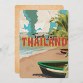 Thailand Wedding Travel Poster Einladung (Vorne/Hinten)