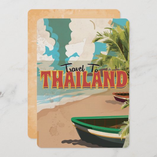 Thailand Wedding Travel Poster Einladung (Vorne/Hinten)