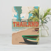 Thailand Wedding Travel Poster Einladung (Stehend Vorderseite)