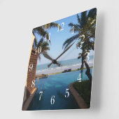 Thailand-Wellness-Center-Uhr Quadratische Wanduhr (Winkel)