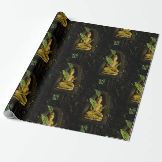 Thailändische Buddha-Buddhastatue Geschenkpapier (Ungerollt)