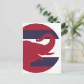 Thailändische Elefantenflagge Postkarte (Stehend Vorderseite)