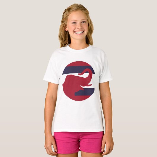 Thailändische Elefantenflagge T-Shirt (Vorne ganz)