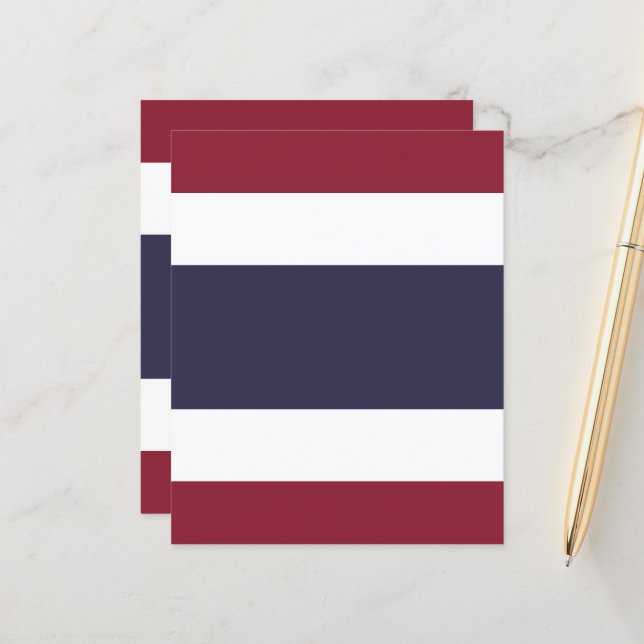 Thailändische Flagge (Vorderseite/Rückseite Beispiel)