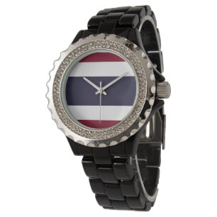Thailändische Flagge Armbanduhr