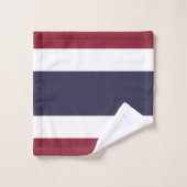 Thailändische Flagge Badhandtuch Set (Waschlappen)