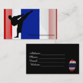 Thailändische Flagge der Kampfkunst Visitenkarte (Vorne/Hinten)