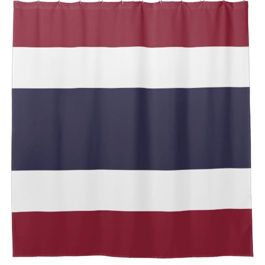 Thailändische Flagge Duschvorhang (Vorderseite)