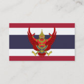 Thailändische Flagge & Emblem, Flagge Thailands Visitenkarte (Vorderseite)