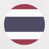 Thailändische Flagge Etiketten (Design 1)