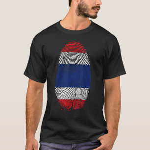 Thailändische Flagge Fingerabdruck in meinem DNA-T T-Shirt