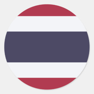 Thailändische Flagge, Flagge Thailands Runder Aufkleber