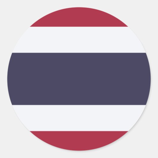 Thailändische Flagge, Flagge Thailands Runder Aufkleber (Vorderseite)