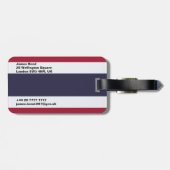 Thailändische Flagge Gepäckanhänger (Rückseite horizontal)