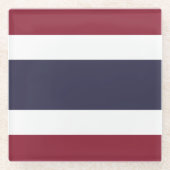 Thailändische Flagge Glasuntersetzer (Vorderseite)