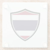 Thailändische Flagge Glasuntersetzer (Rückseite)