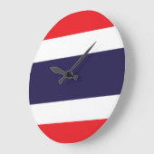 Thailändische Flagge Große Wanduhr (Winkel)