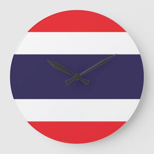 Thailändische Flagge Große Wanduhr (Vorderseite)