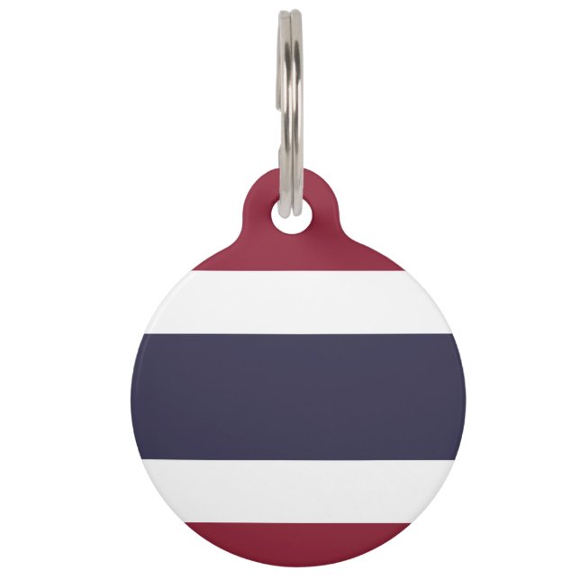 Thailändische Flagge Haustiermarke (Vorderseite)