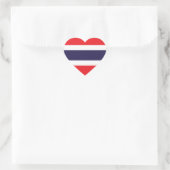 Thailändische Flagge Herz-Aufkleber (Tasche)