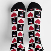 Thailändische Flagge Herzmuster Thailand Nationals Socken (Oben)