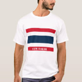 Thailändische Flagge, i-LIEBE THAILAND T-Shirt (Vorderseite)