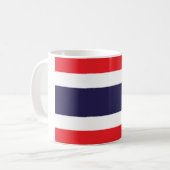 Thailändische Flagge Kaffeetasse (Vorderseite Links)