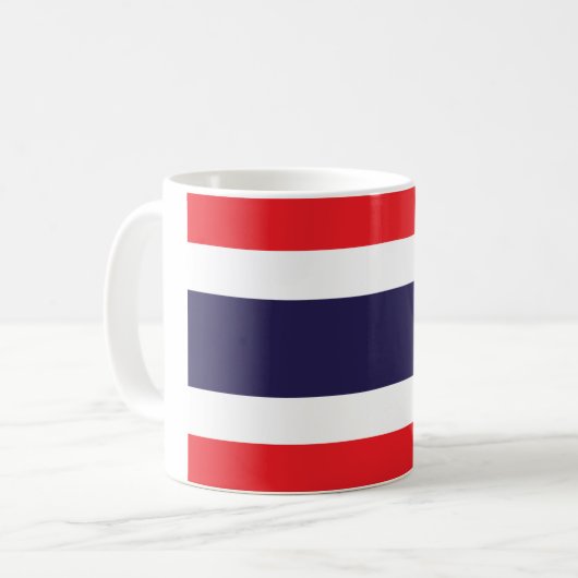 Thailändische Flagge Kaffeetasse (Vorderseite Links)