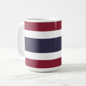 Thailändische Flagge Kaffeetasse (Vorderseite Links)