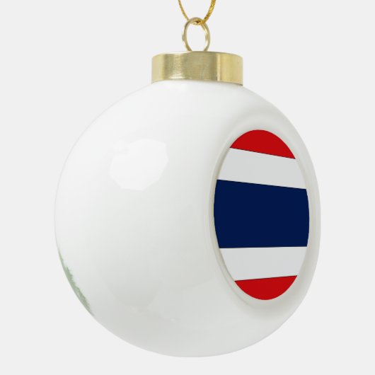 Thailändische Flagge Keramik Kugel-Ornament (Links)