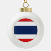 Thailändische Flagge Keramik Kugel-Ornament (Vorderseite)