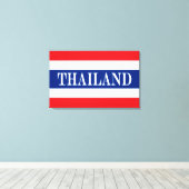 Thailändische Flagge Leinwanddruck (Insitu (Holzboden))