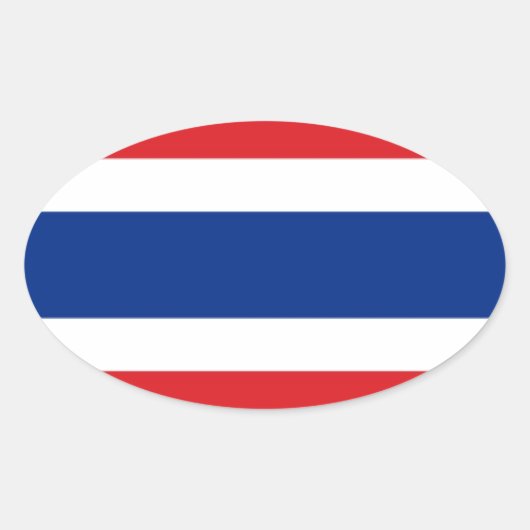 Thailändische Flagge Ovaler Aufkleber (Vorderseite)