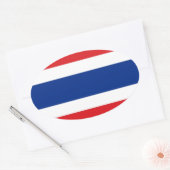 Thailändische Flagge Ovaler Aufkleber (Umschlag)