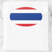 Thailändische Flagge Ovaler Aufkleber (Tasche)