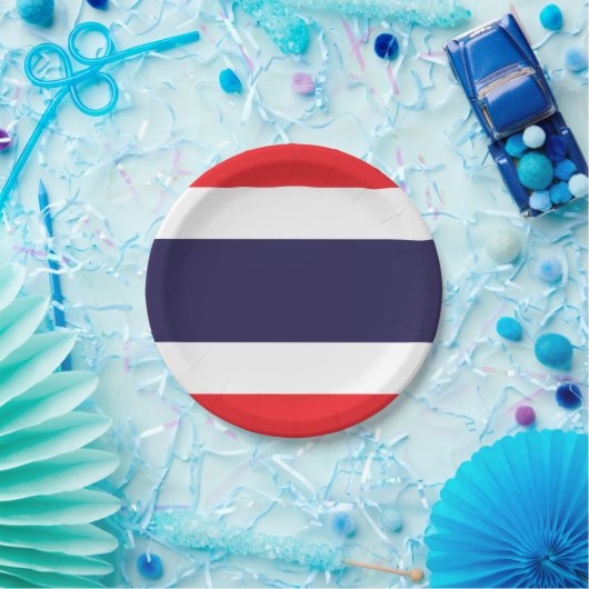 Thailändische Flagge Pappteller (Party)