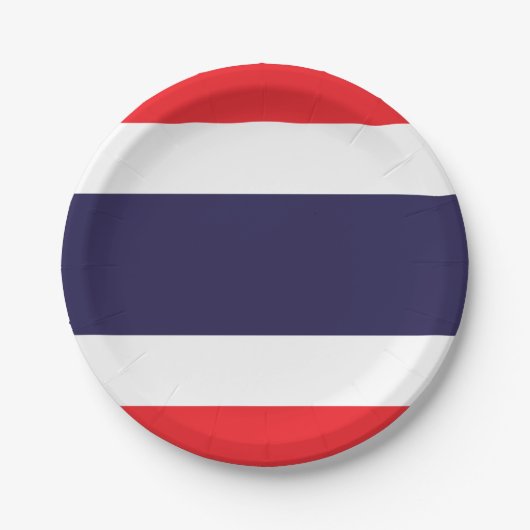 Thailändische Flagge Pappteller (Vorderseite)