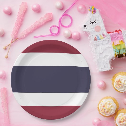 Thailändische Flagge Pappteller (Party)