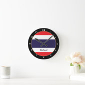 Thailändische Flagge, patriotische thailändische t Runde Wanduhr (Zuhause)