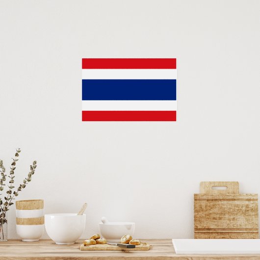 Thailändische Flagge Poster (Küche)