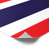 Thailändische Flagge Poster (Ecke)