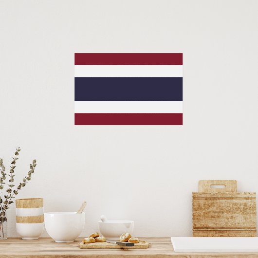 Thailändische Flagge Poster (Küche)
